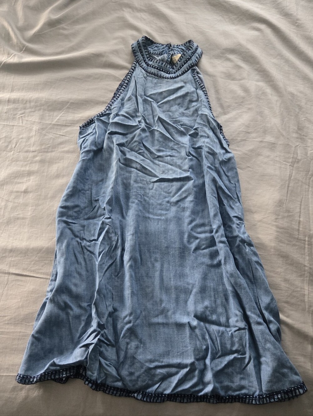 cloth & stone denim halter dress